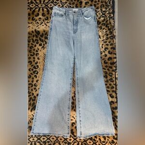 Good American Light Blue Wide Leg Jeans